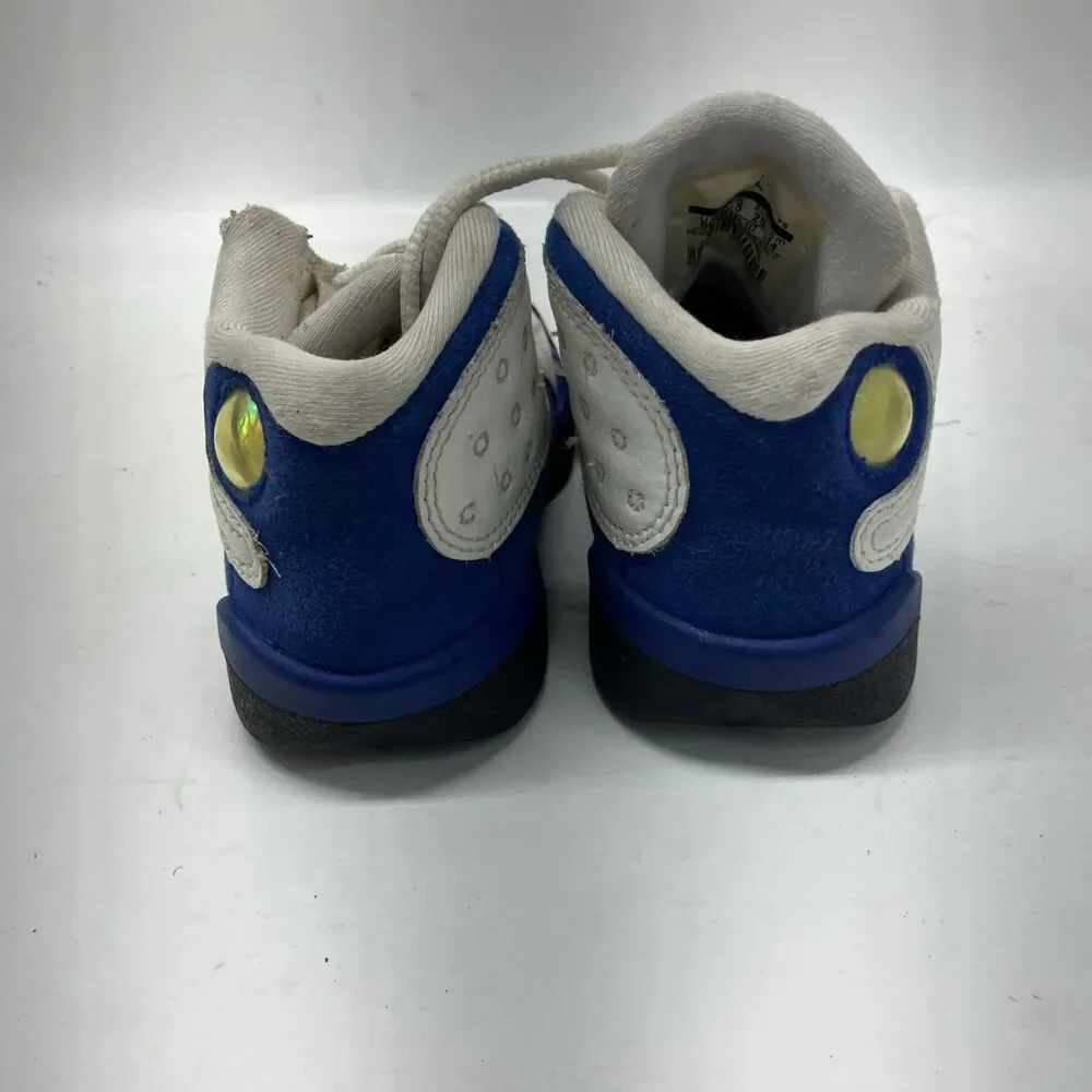 Baby Toddler Jordan 13 XIII White Blue Basketball Shoes Crib Sneakers Size 8C